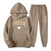 Winter New Men's Casual Sports Loose Personalized Print Youth Fashion Trend Personal Wear Hoodie Set