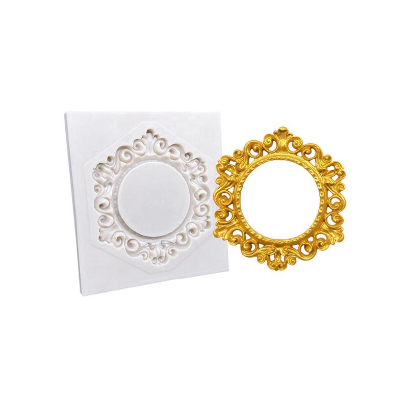 

Po Frame Mirror Силиконовая форма Инструменты из смолы Сахарная поделка Форма для выпечки кексов Инструменты для украшения тортов из помадки