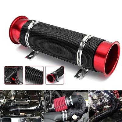 Neu 1 Stücke 76 MM Auto Cold Air Turbo Intake Einlassrohr Einstellbare Flexible Kanalrohr Schlauch Cold Feed Kanalrohr