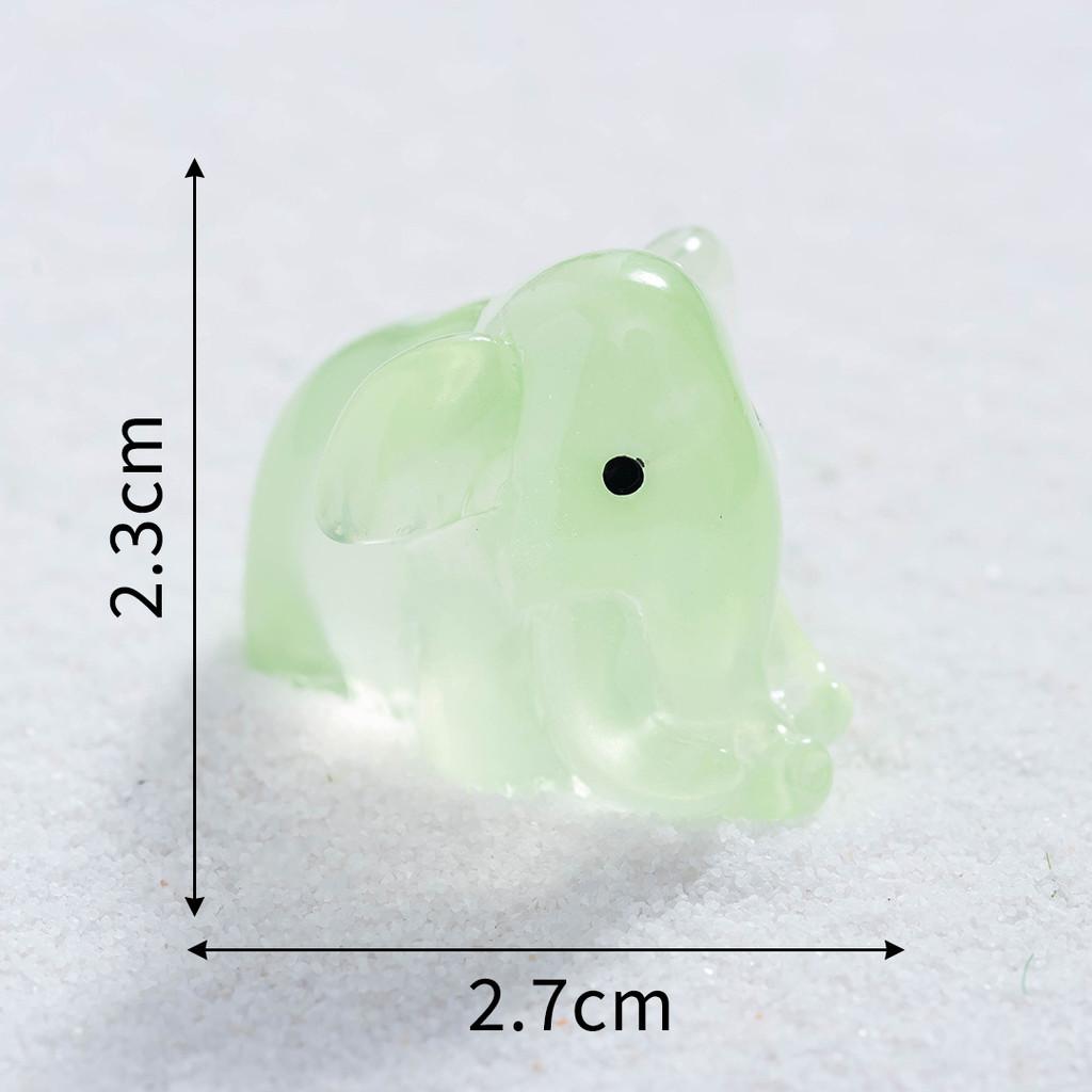 Creative Micro Landscape Noctilucent Rainbow Mammoth Resin Ornaments Gift For