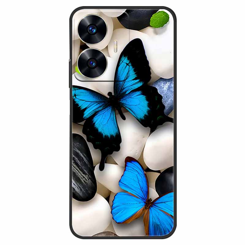 Phone Cover For Realme C55 Case Black Silicone Fundas For Realme C55 RMX3710 TPU Soft Back Coque Star Painted on RealmeC55 C 55