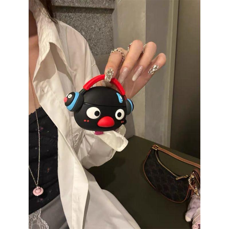 

Защитный чехол Стерео 1/2 поколение Чехол для Bluetooth-наушников Apple Милый Забавный Силиконовый Мягкий Чехол для Airpods 4-го поколения/Pro 2 Ударопрочный 5-е поколение AIrPods4 generation Neutral Music Penguin