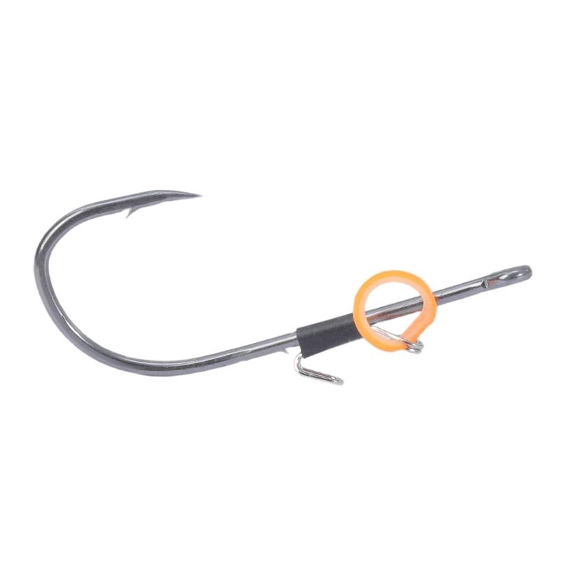 10Pcs Baitholder Fishing Hook Live Shrimp Live Catfishes Fishing Shrimp Holder Hook Carbon Steel Long Shank Barbed Hook