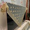 Tablecloth Lace Wear Resistant and Dustproof Tabletable Cover Mesh Embroidery Premium Light Luxury New Rectangular Tablecloth
