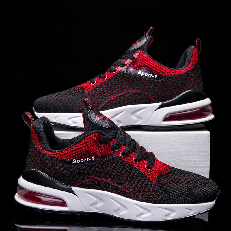 

Summer New All-match Breathable Sports and Leisure Men s Shoes Korean Version of Flying Woven Youth Comfortable Air Cushion Men s Running Shoes