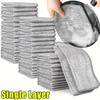 20/30/50pcs Magic Dishcloth Silver Wire Cleaning Kitchen Cloth Thickened Microfiber Wash Towel Built-in Sponge Steel Wire Ball Rag