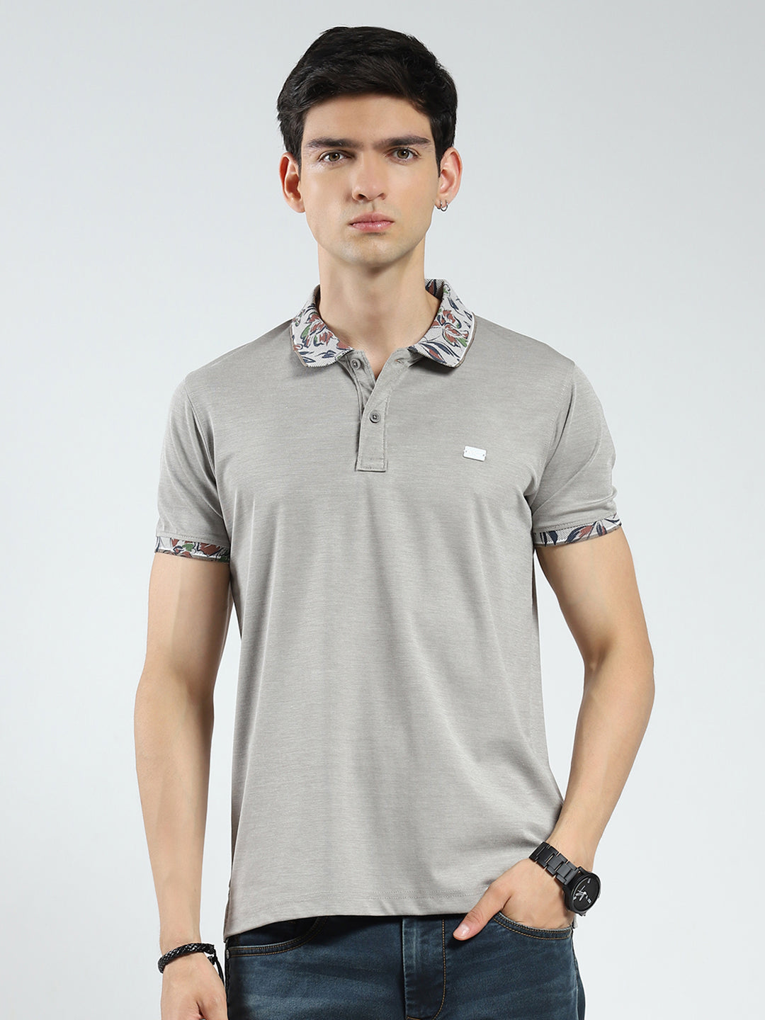 Monte Carlo Men Slim Fit Grey Tshirt XXL серый