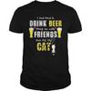 I Just Want To Drink Beer Hang Up with Friends Pet My Cat TShirt Summer Cotton ONeck Short Sleeve Mens T Shirt New S3XL