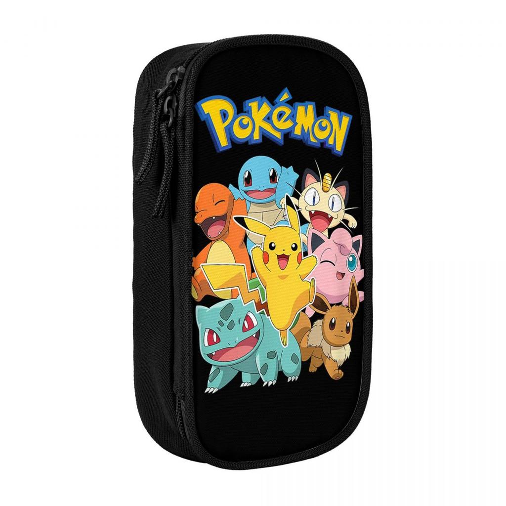 Pokemoned Gotta Catch Em All Group Pencil Cases New Pen Holder Bags Student Large Storage School Supplies Cosmetic Pencil Pouch