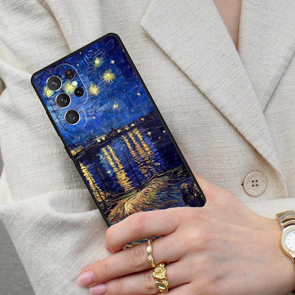Van Gogh Starry Night Cell Phone Case for Samsung Galaxy S26 Ultra S25 S24 S23 S22 S21 S20 Note10 Cover