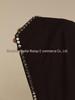 Spicy Style Black Halter Neck Backless Camisole with Pleats & Rivet Accents