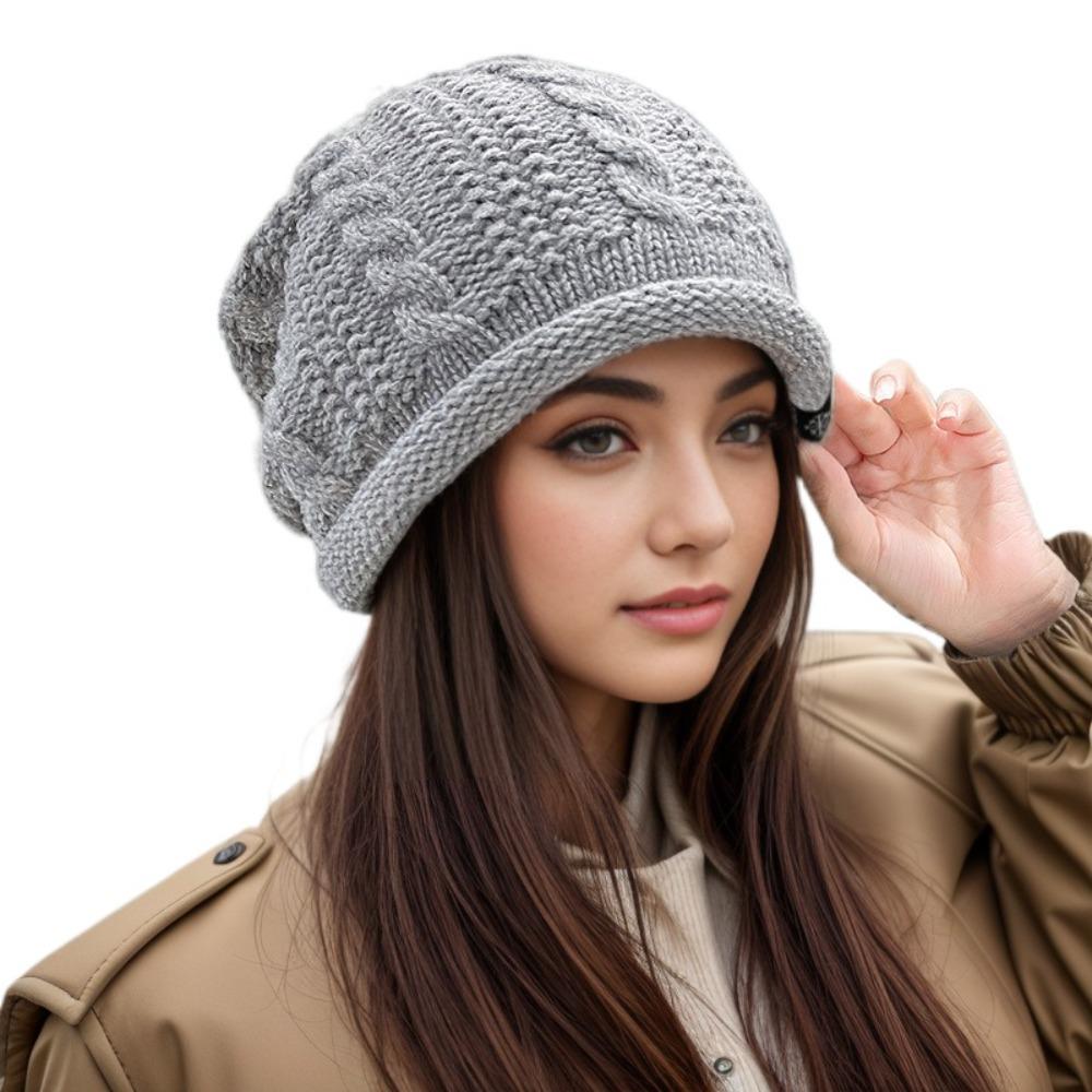 

Windproof Women Knitted Hats Coldproof Knit Slouchy Beanie Oversized Winter Hat Keep Warm