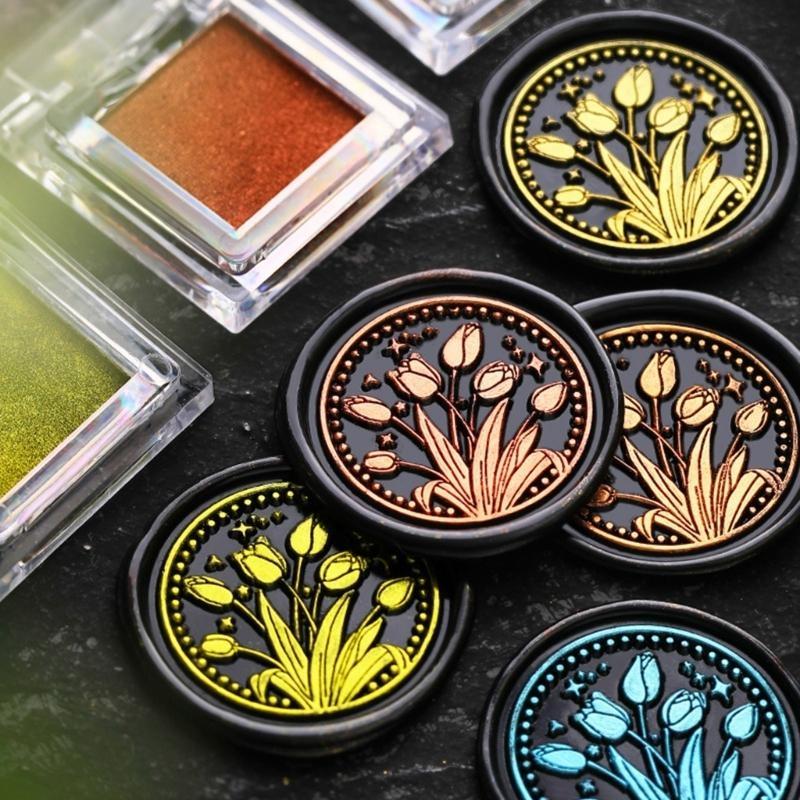 Metallischer Glanz Wachsfinish Glitzer Wachsfarbe für Wachssiegelstempel, Scrapbooking