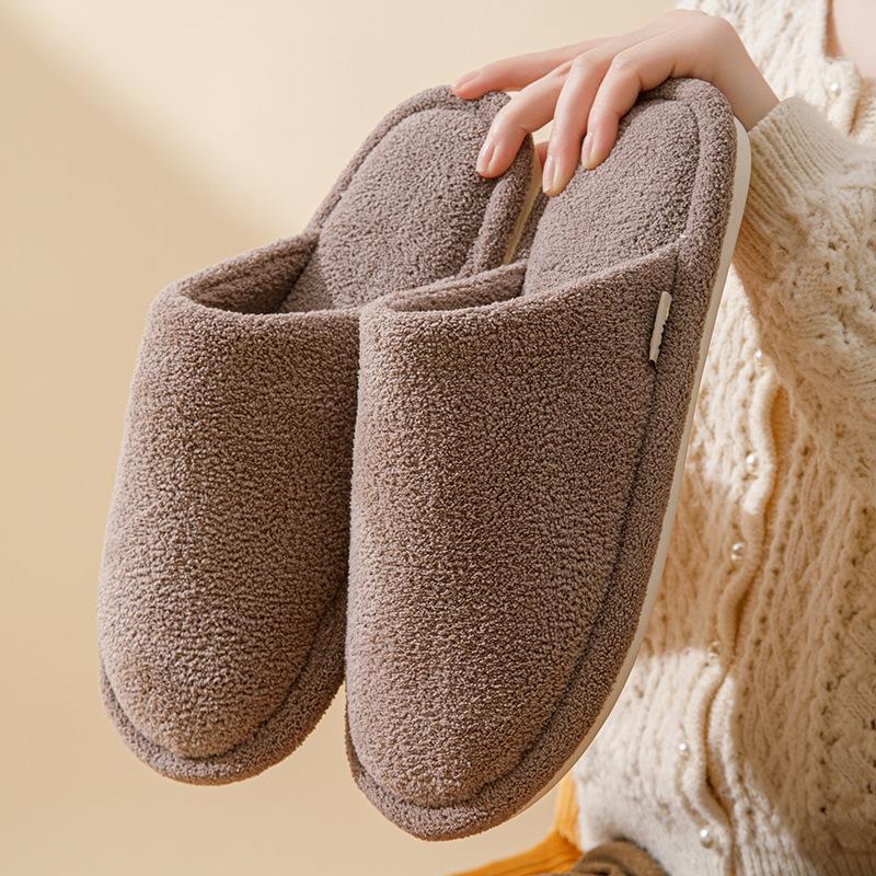 New Silent Cotton Slippers Autumn and Winter Simple and Comfortable Floor Mop Home Non-slip Deodorant Cotton Slippers Winter