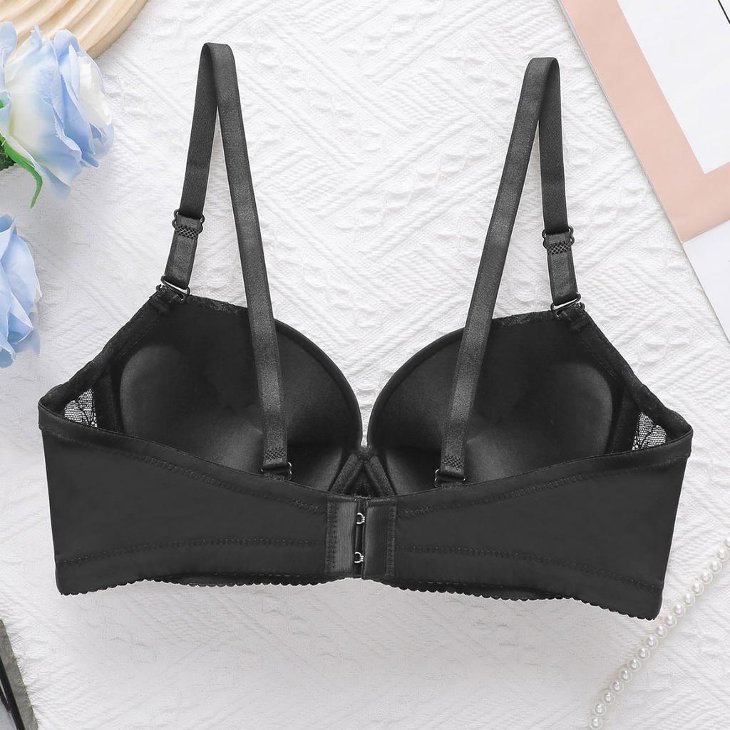 Lace Sexy Fashion Underwear with Steel Ring Medium Mold Cup Spot Lace Bra Women Gather Wholesale