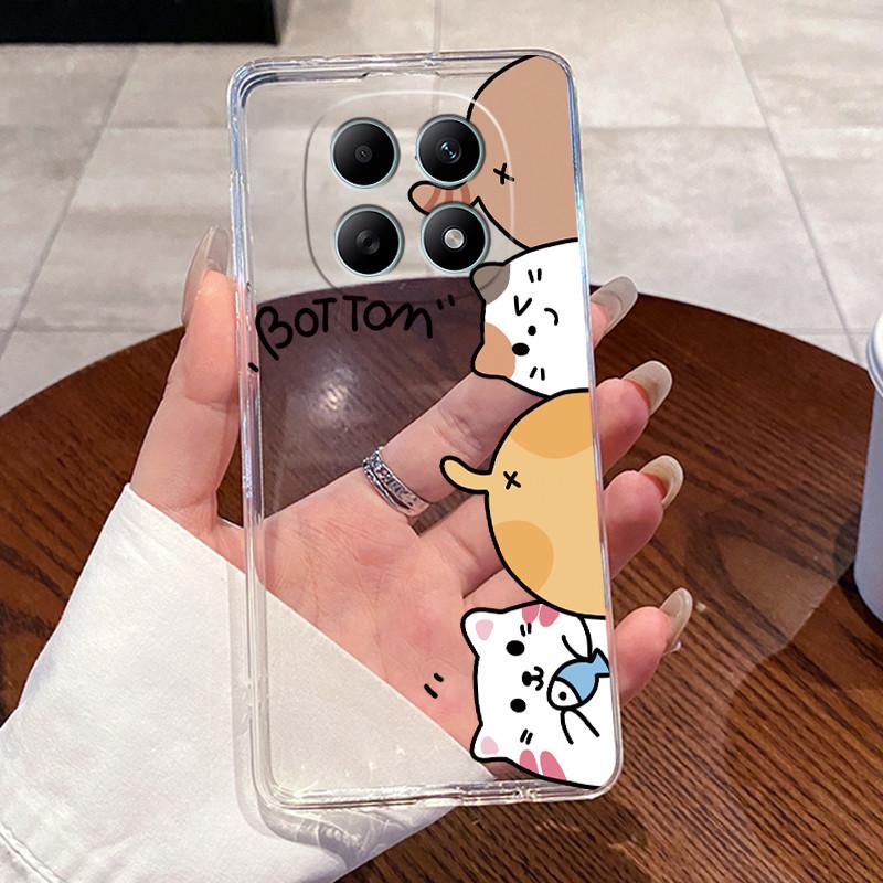 For Redmi Note 15 15Pro 5G Aesthetic Fashion Cute Cat Phone Case Transparent TPU Shell For Redmi Note 15 Pro Plus 5G Soft Cover