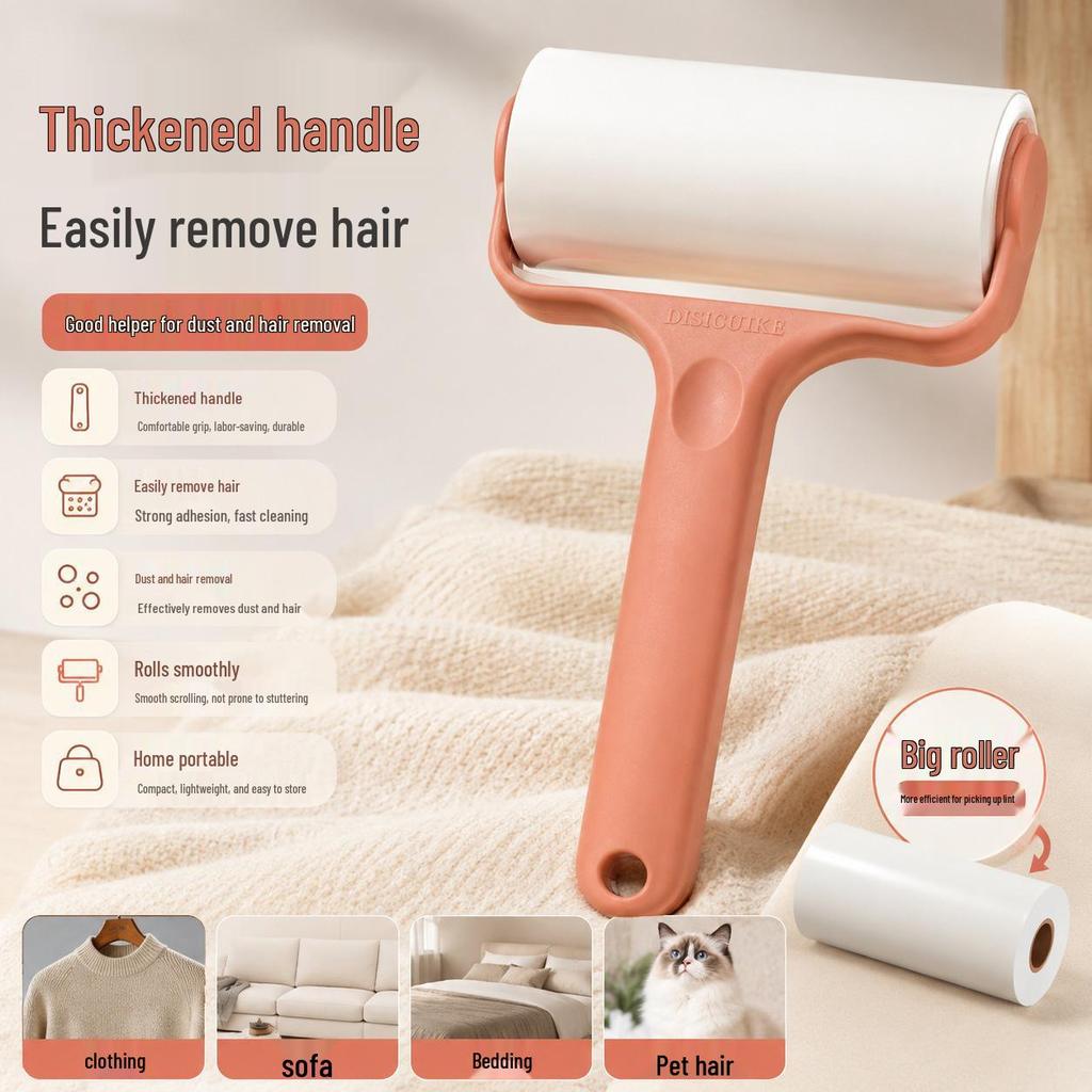 Sticky Lint Roller with Tear-Off Replacement Core for Clothes and Pet Hair Removal