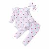 2023 Autumn/Winter Heart Print Romper for Baby Girls – Multicolor, Long Sleeve, Bowknot Accent
