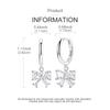 925 Sterling Silver Earrings Women Sparkling Blue Zirconium Triple Pave Hoop Earring For Anniversary Wedding Jewelry Gifts