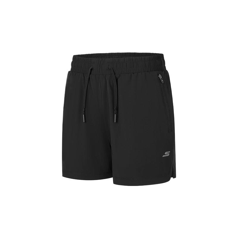 Skechers Comfortable Sports Series Soft Casual Shorts Women shorts Carbon-Black P225W032-0018 L