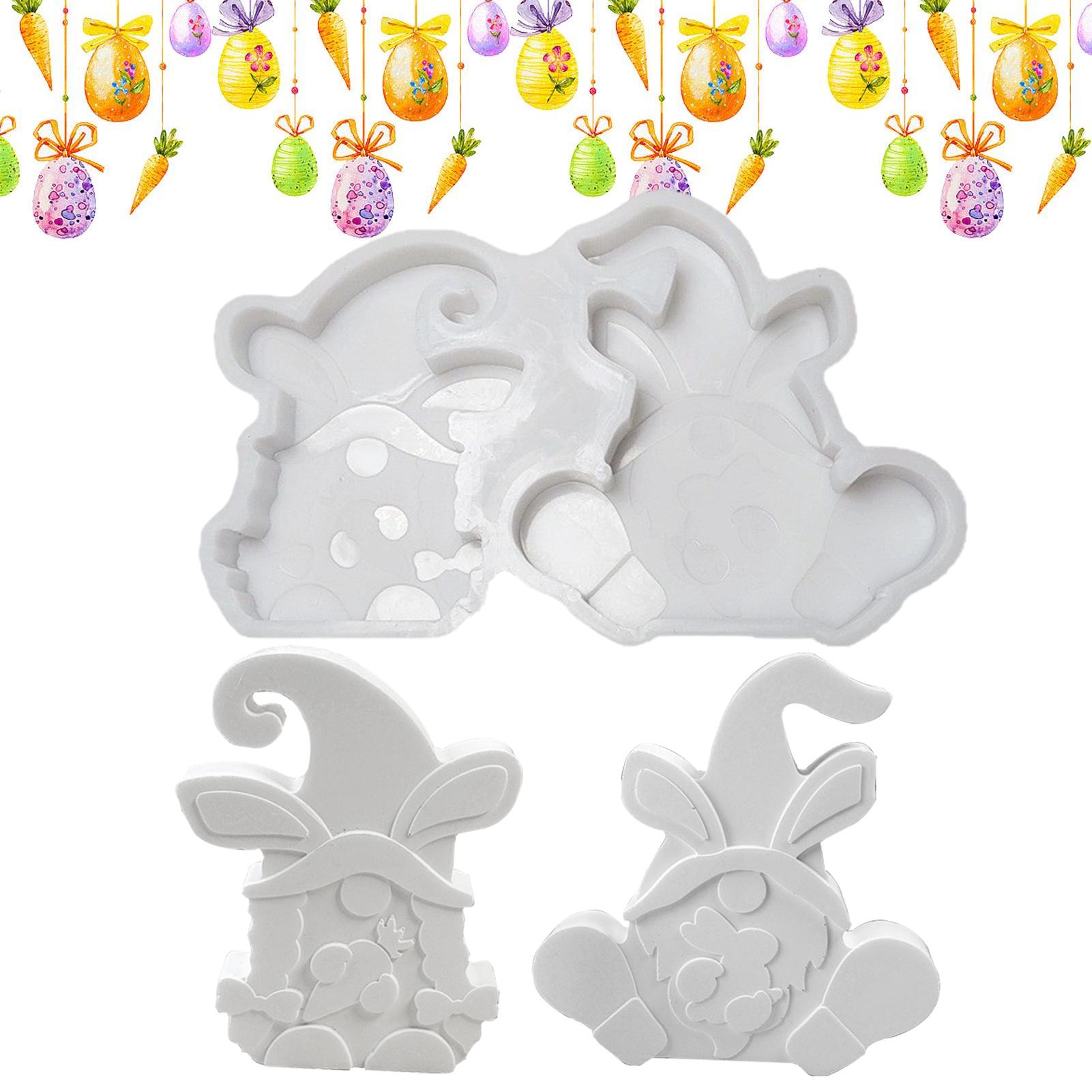 

Силиконовый набор форм Пасхальный Кролик Гном Формы для глины Гномы Силиконовая форма для литья гипса Для смолы воска Весенний Праздничная вечеринка CN