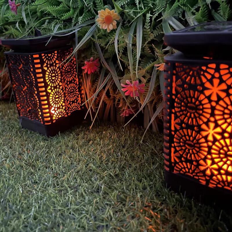 Садовый фонарь Xuanyong на солнечных батареях, квадратный, с эффектом пламени