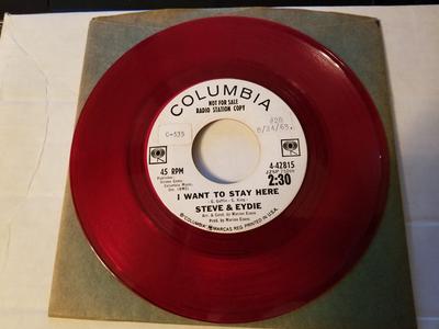 7inch Record STEVE & EYDIE - I Want To Stay Here 442815 Columbia 1963 US Jazz Used