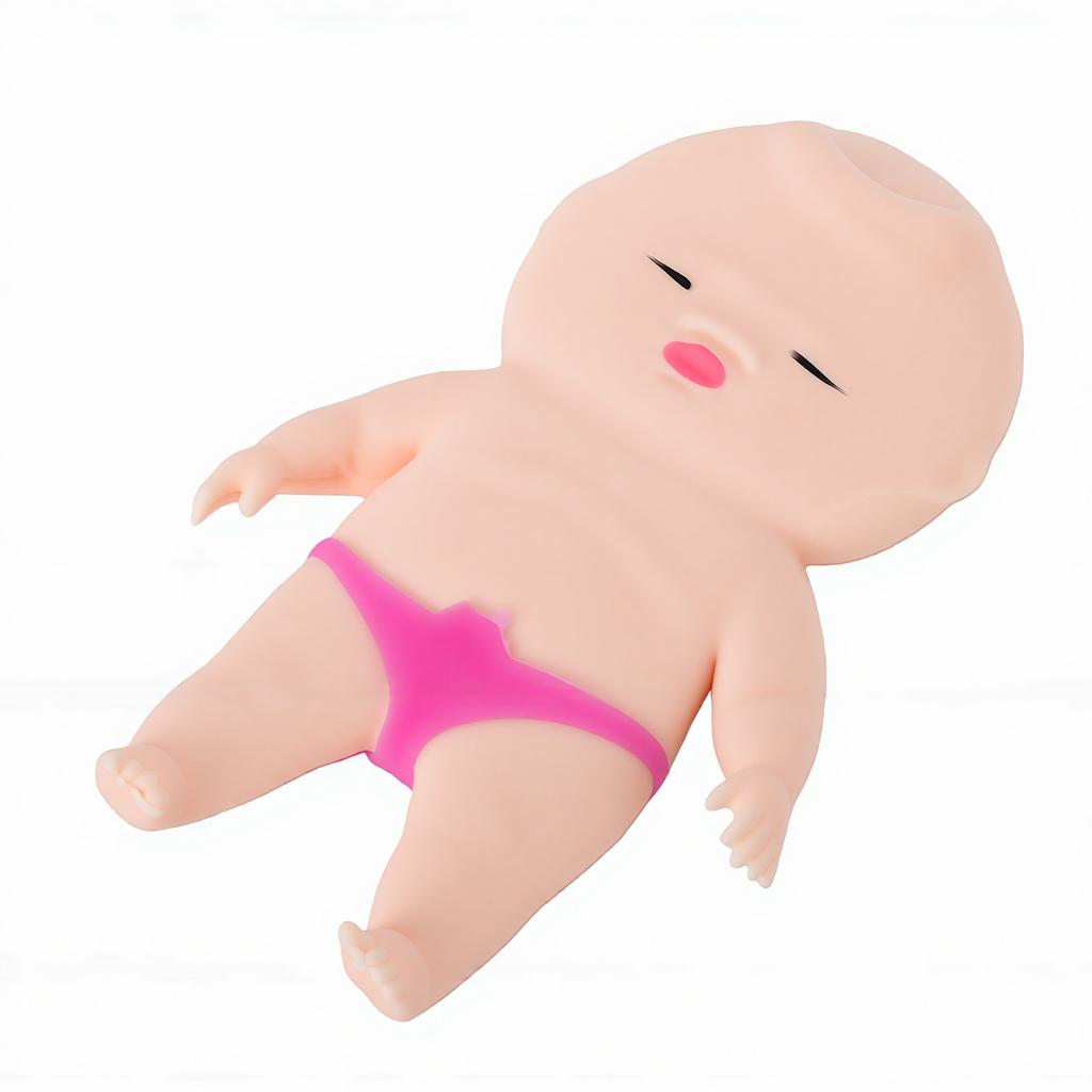 10cm Squeeze Stress Doll Toy High Plasticity Portable Reusable Anxiety Relief Stress Relieving Doll Toy