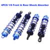 4Pcs Shock Absorber 120mm Front 140mm Rear Metal Damper Suspension for HPI TROPHY FLUX 107016 1/8 RC Racing Car Truggy ZD Racing