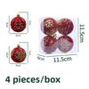 3/2/1Pcs Pumpkin Balls Christmas Tree Ornament Plastic DIY Crafts Painted Christmas Gifts Boxes Pendant Hanging Ornament