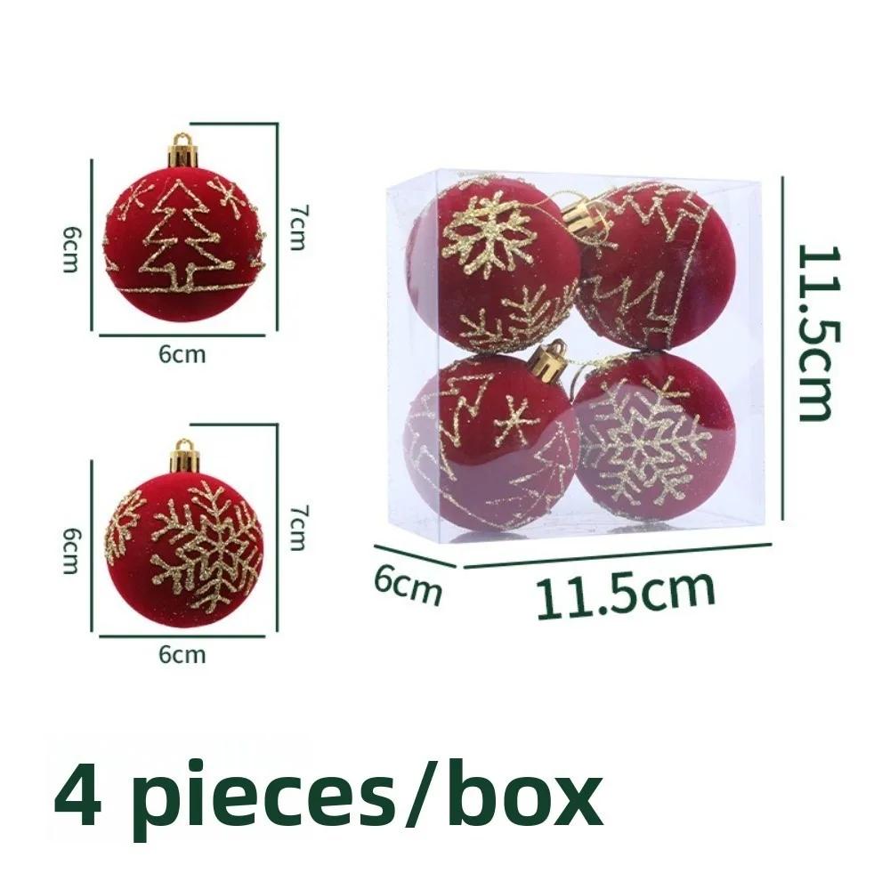 3/2/1Pcs Pumpkin Balls Christmas Tree Ornament Plastic DIY Crafts Painted Christmas Gifts Boxes Pendant Hanging Ornament