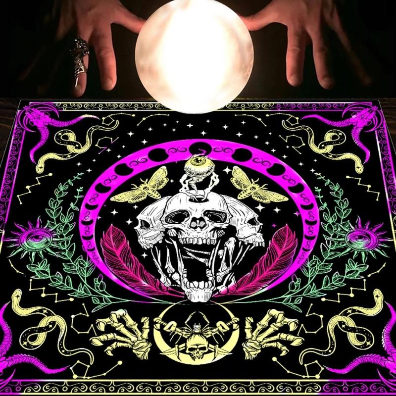 Geometric Divinations Table Cloth Board Game Oracles Card Pad Rune Support Mat