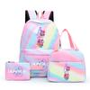 3Pcs/set Anime Cartoon A-Z Letter Printed Backpack with Shoulder Bag Pengcil Case for Teenager Girl Boy Back To School Bookbag