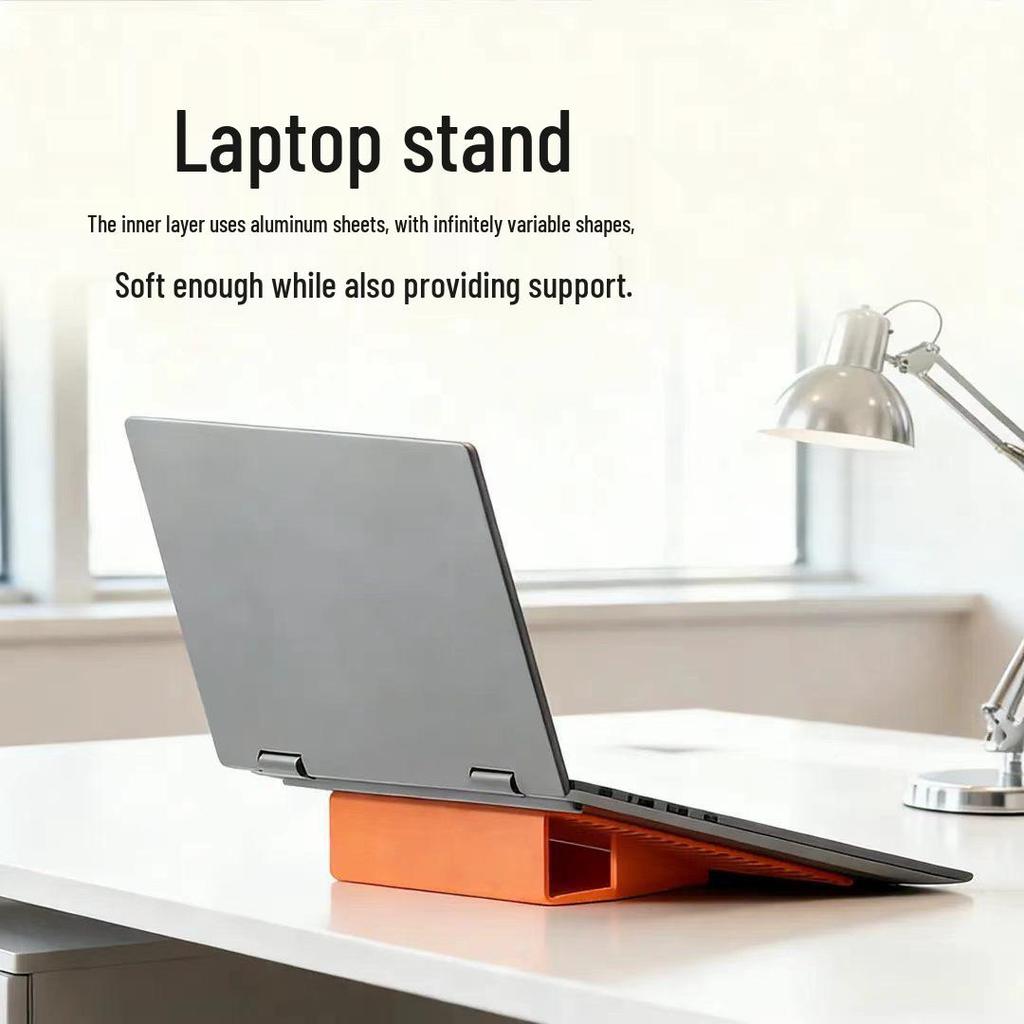 Universal Silicone Flexible Folding Stand for Phone, Tablet, and Laptop - Portable and Creative Design for Travel.