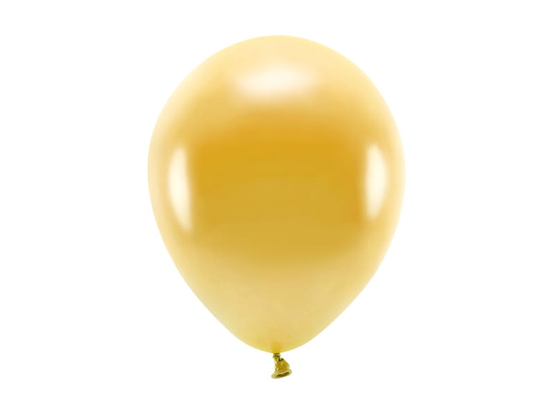 Eco balloons 26cm METALLIC color Gold 100 pcs PartyDeco