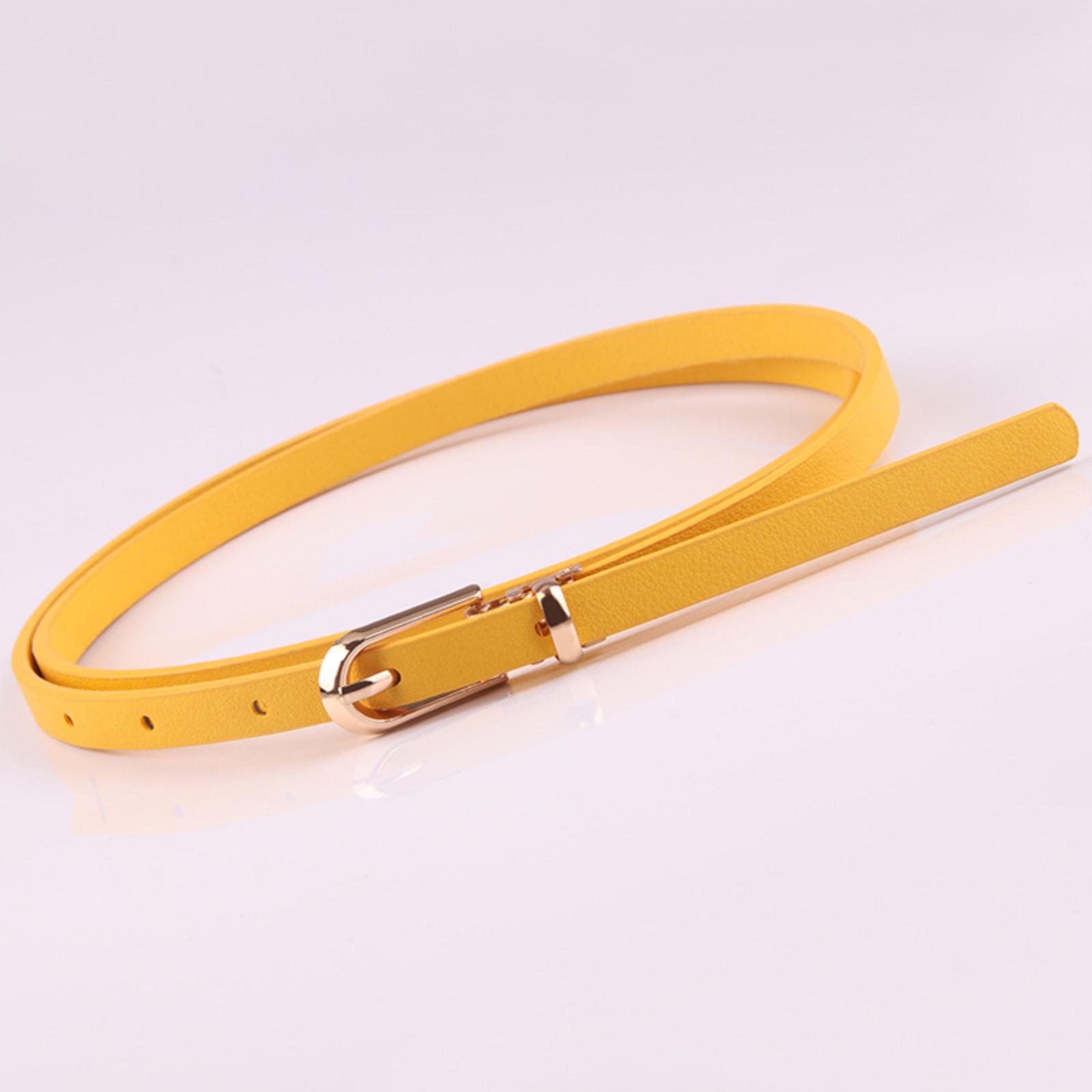 Thin Waist Belt, Versatile PU Leather Belt With Pin Buckle For Women One Size