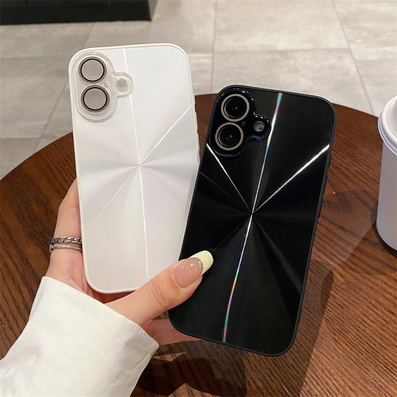 Luxury Colorful Laser CD Pattern Aurora Case For iPhone 16 15 14 13 12 11 Pro Max Shockproof Bumper Camera Protection Hard Cover