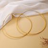 Fashion Minimalist Smooth C-shape Adjustable Bracelet & Clavicle Chain, Stainless Steel Daily Jewelry Set