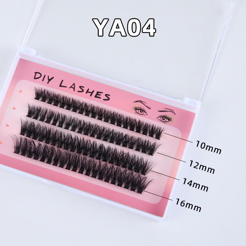 Selbstklebende 3D-Cluster-Wimpern 'Fluffy Fox Eye' - Europäischer & Amerikanischer Stil