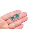 "S925 Sterling Silver Zircon Crystal Stud Earrings - Classic European & American Design"