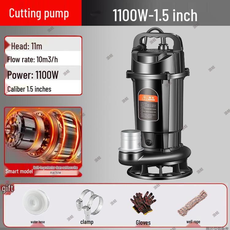 Hochleistungs-220V Abwasser- und Fäkalien-Schneidpumpe für häusliche Klärgruben und Biogas-Gülleentsorgung