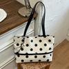 Nova Bolsa de Ombro Casual com Bolinhas Bolsa Mensageiro para o Trabalho Bolsa Almofada Bolsa de Lona Baguete Feminina