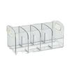 Convenient Clear Acrylic Bookends with Handle Desk Organizer Divided Book Stand Desktop Sorting Rack Study Supplies