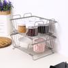Kitchen multi-functional floor rack wrought iron toy storage basket household multi-layer stackable clothing storage basket