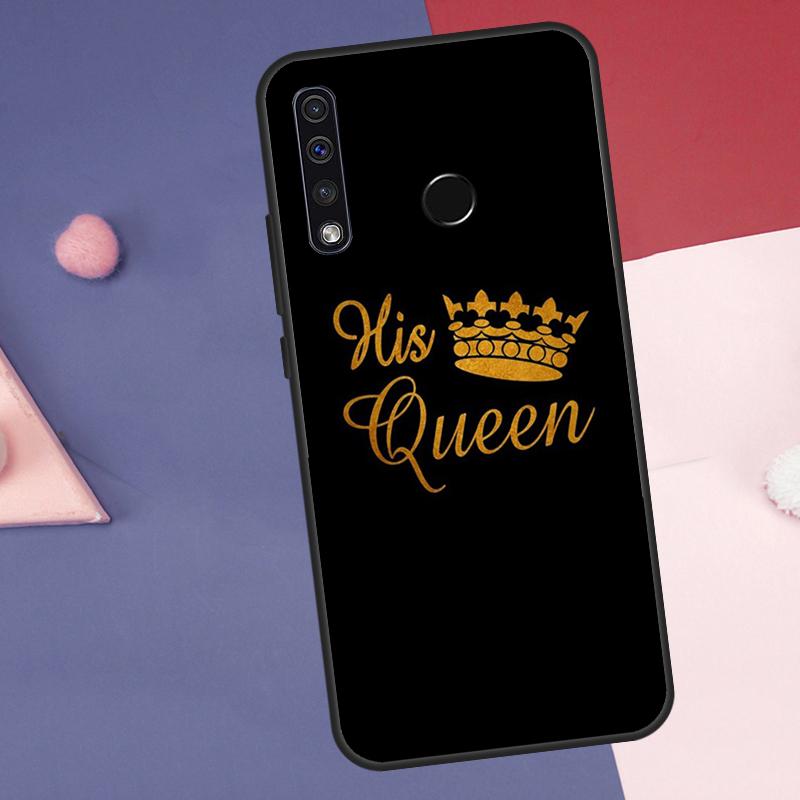 King Queen Couple Lovers Case For Huawei Nova Y72 Y73 Y70 Y90 Y60 Y61 Y91 12s 12i 11i 8i 9 10 SE P30 P40 Lite P60 Pro