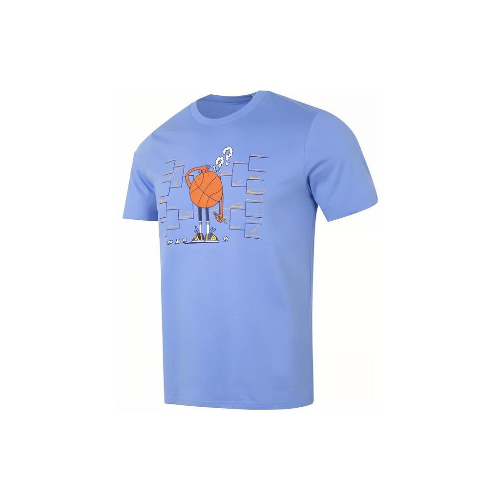 adidas T Shirts Men's Blue Crew Neck Moderate Straight Fit IC1871
