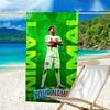 1pc Lamine Yamal Beach Towel with Custom Name, Beach and Seaside Swimming Pool Equipment, Fashion Pattern, Rectangular, Travel Essential