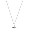 Mini Bas Relief Classic Crystal Saturn Pendant Necklace Men Necklace Gunmetal 63020104S108S108