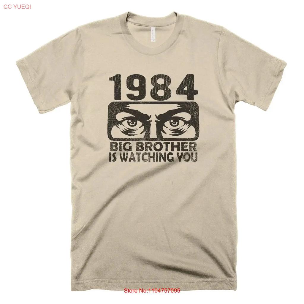 1984 T Shirt George Orwell Big Brother Is Watching You Vintage Novel Vintage Versatile Graphic Top For Everyday Wear