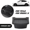 For Tesla Model Y Juniper / Launch 2025 Rear Seat Storage Can Accessories Seats Tray TPE Car Organizer Storage Trash Under B3K0